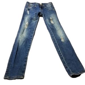 Hudson Girls Blue Distressed Jeans Size 7